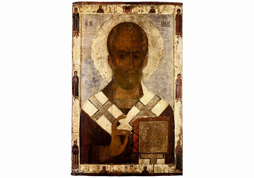 Икона «Никола Новодевичий», XII в. Россия, Третьяковская галлерея